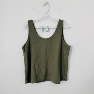 Old Navy Olive Green Cropped Tank Blouse Women’s Size L